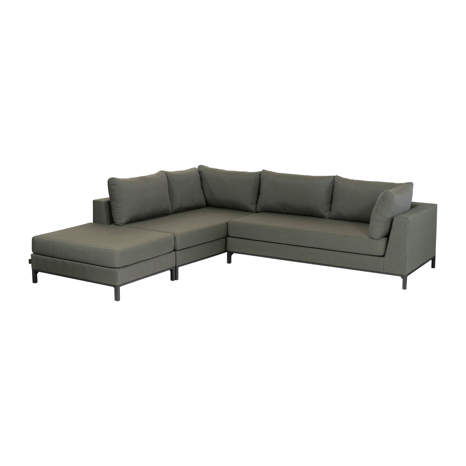 Sodo kampinė sofa SICILIE, kairioji žalia