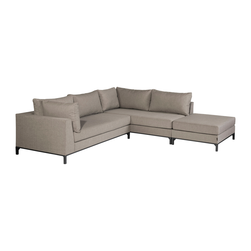 Sodo kampinė sofa SICILIE, dešinioji taupe