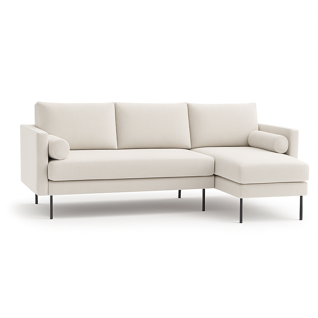 Kampinė sofa lova BOBBY, natas bouclé audinys