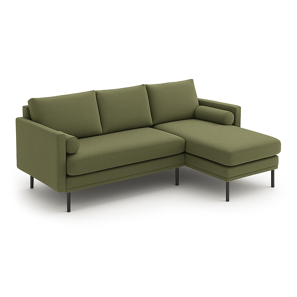 Kampinė sofa lova BOBBY, grase bouclé audinys