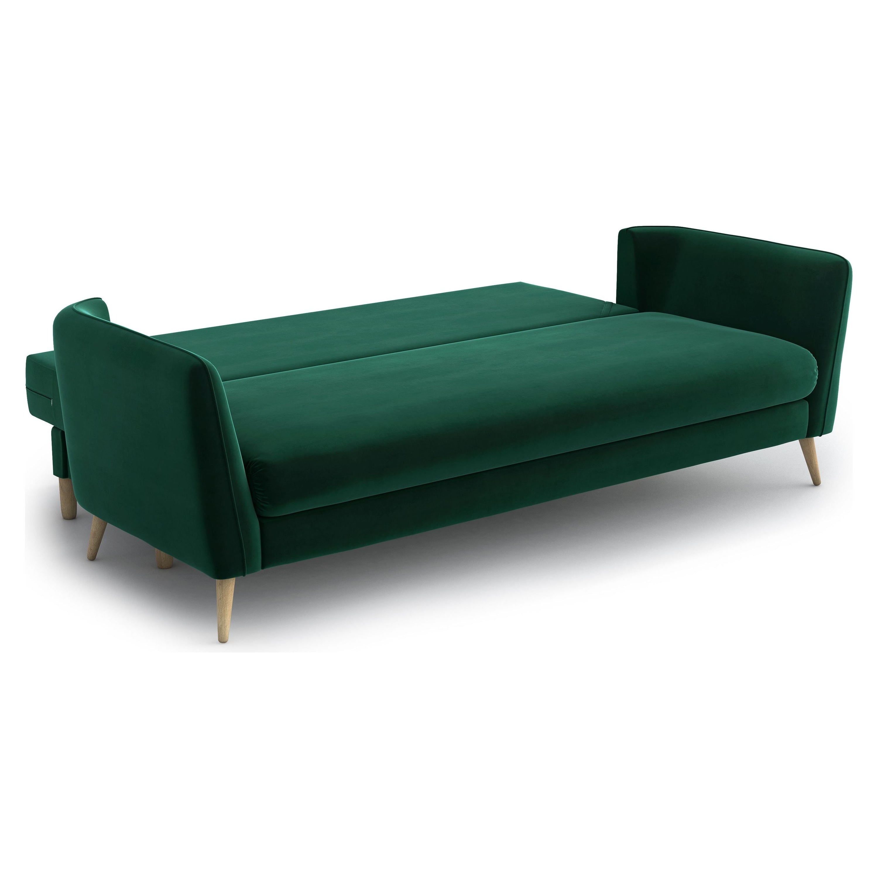 CLARA 3 vietų sofa lova, žalia spalva