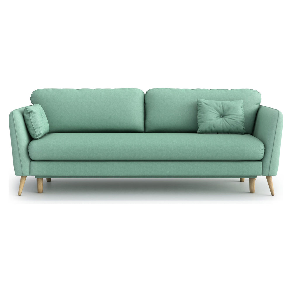 CLARA 3 vietų sofa lova, šviesiai žalia spalva