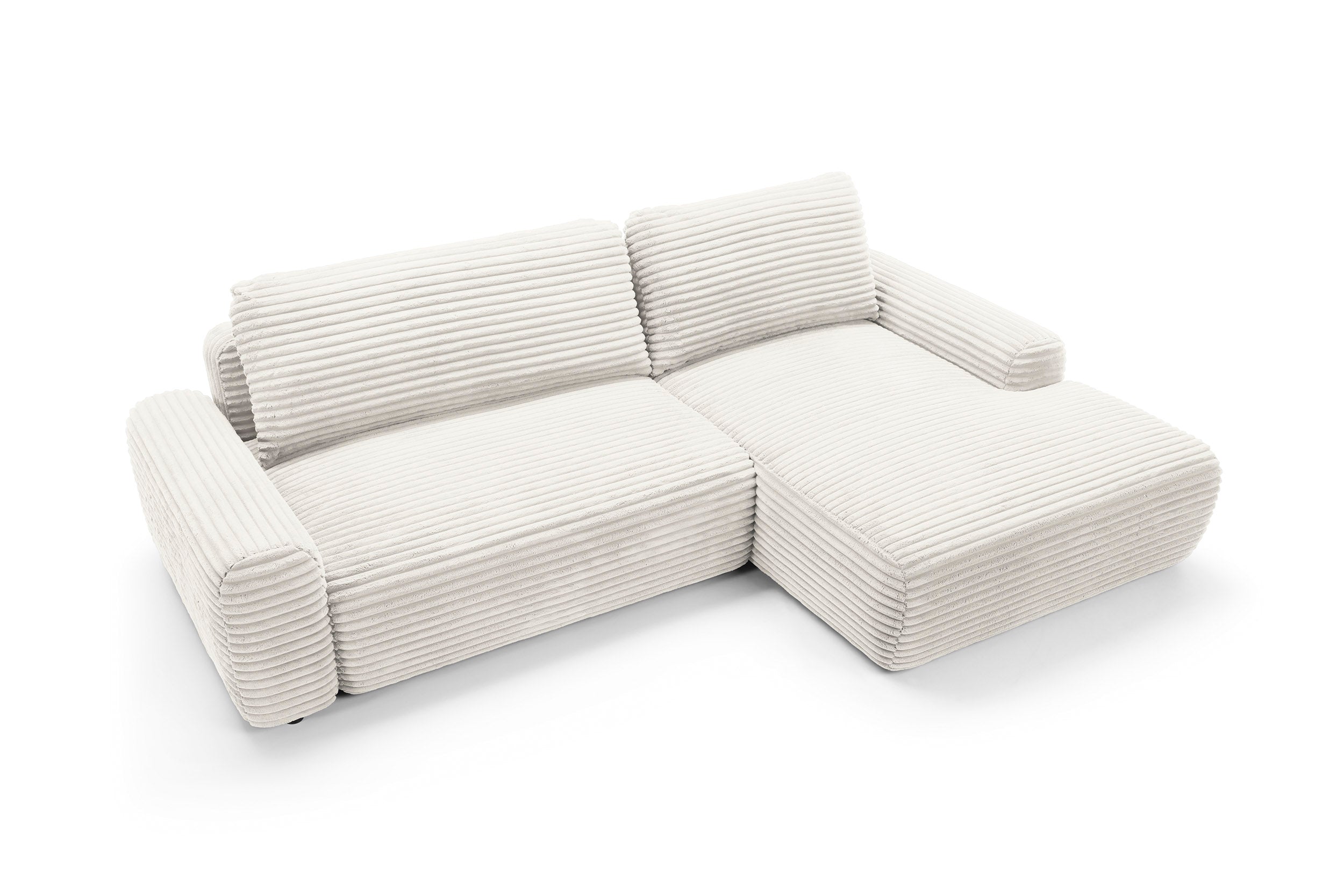 Kampinė sofa lova CODAK, dramblio kaulo spalva