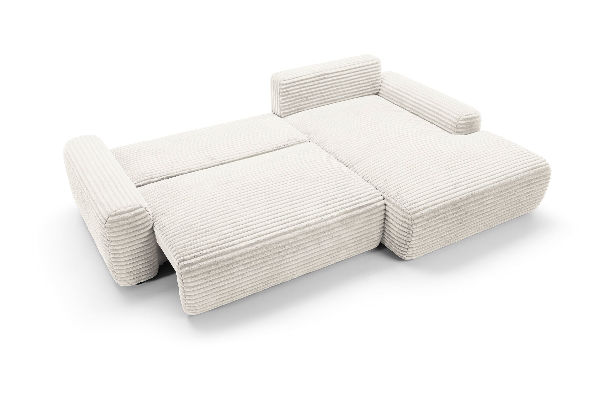 Kampinė sofa lova CODAK, dramblio kaulo spalva