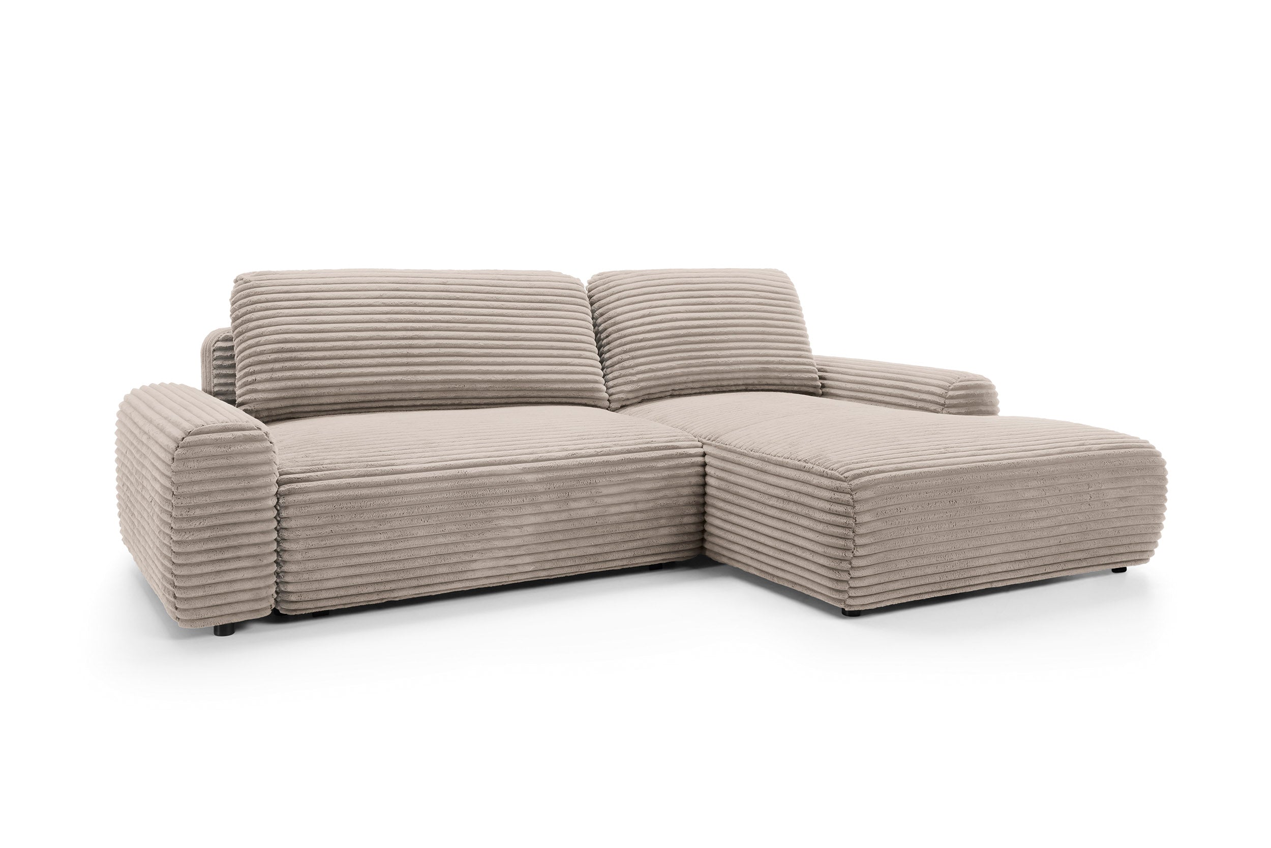Kampinė sofa lova CODAK, rusvai pilka spalva