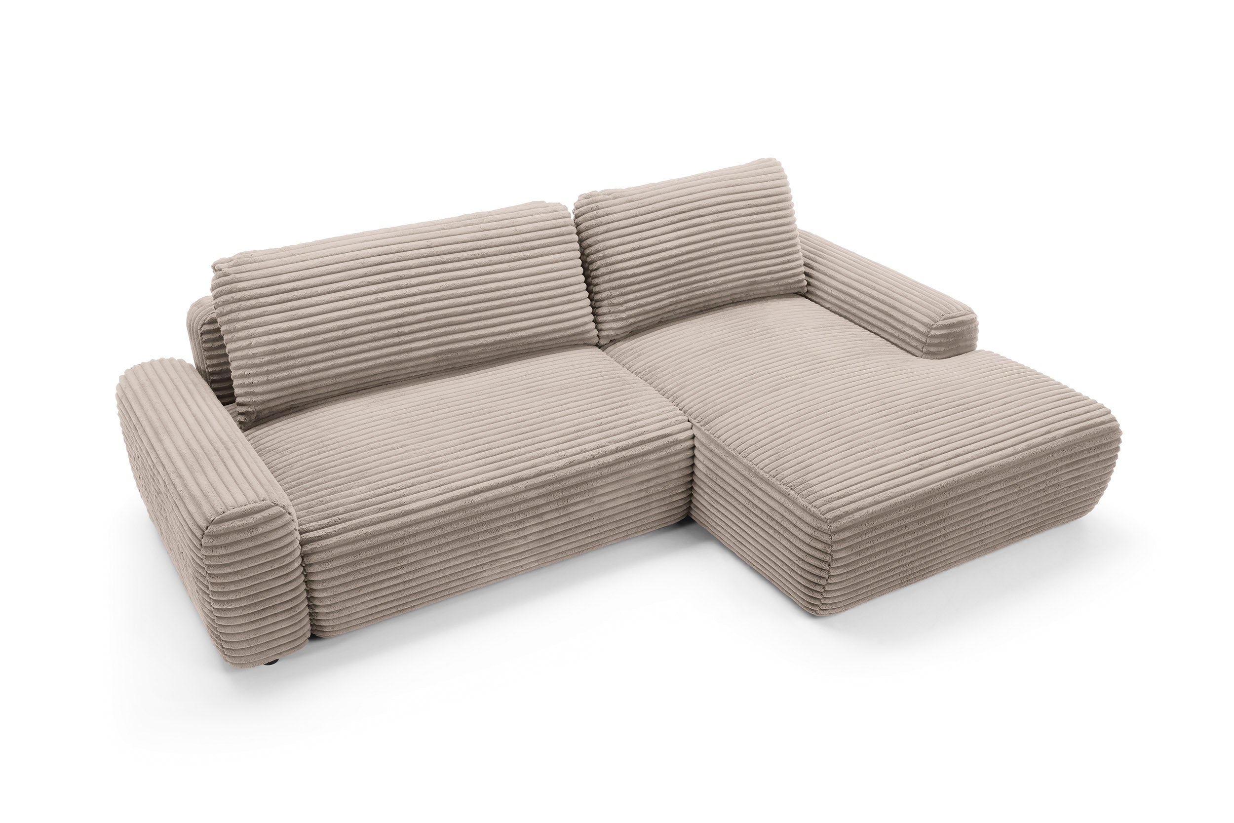 Kampinė sofa lova CODAK, rusvai pilka spalva
