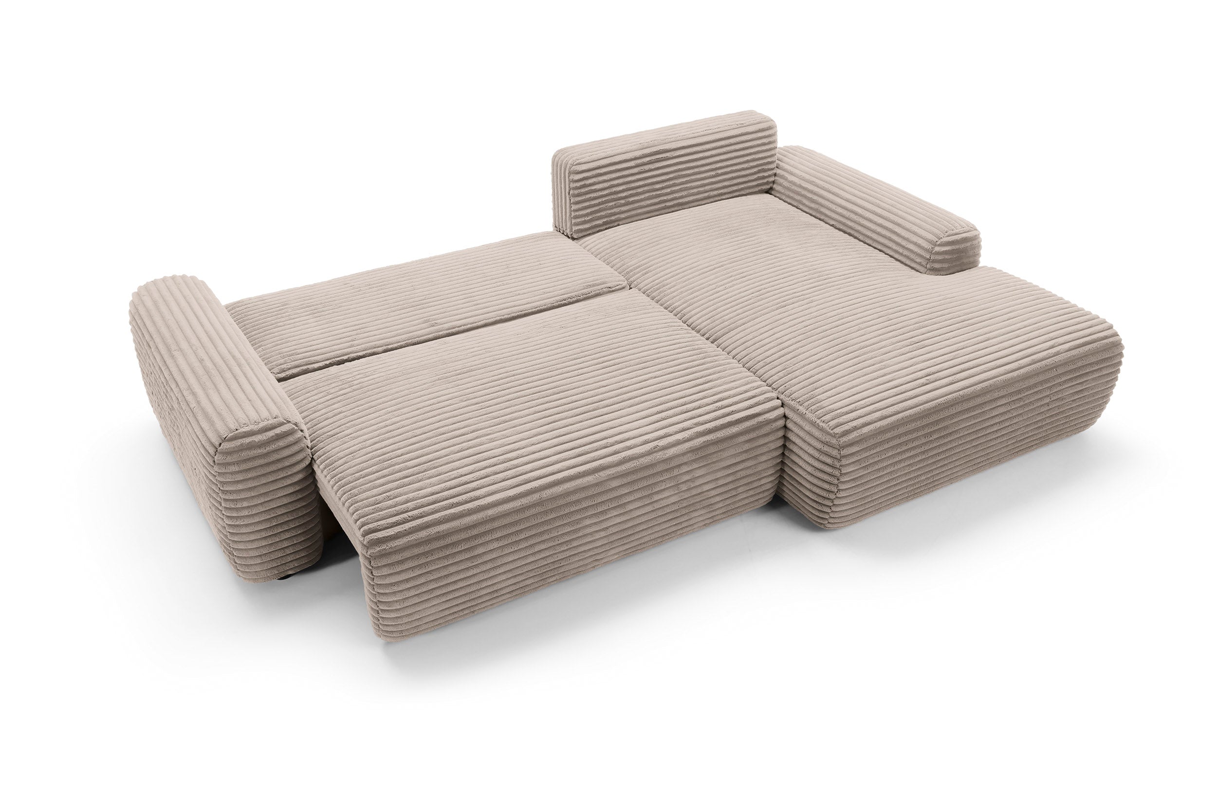 Kampinė sofa lova CODAK, rusvai pilka spalva
