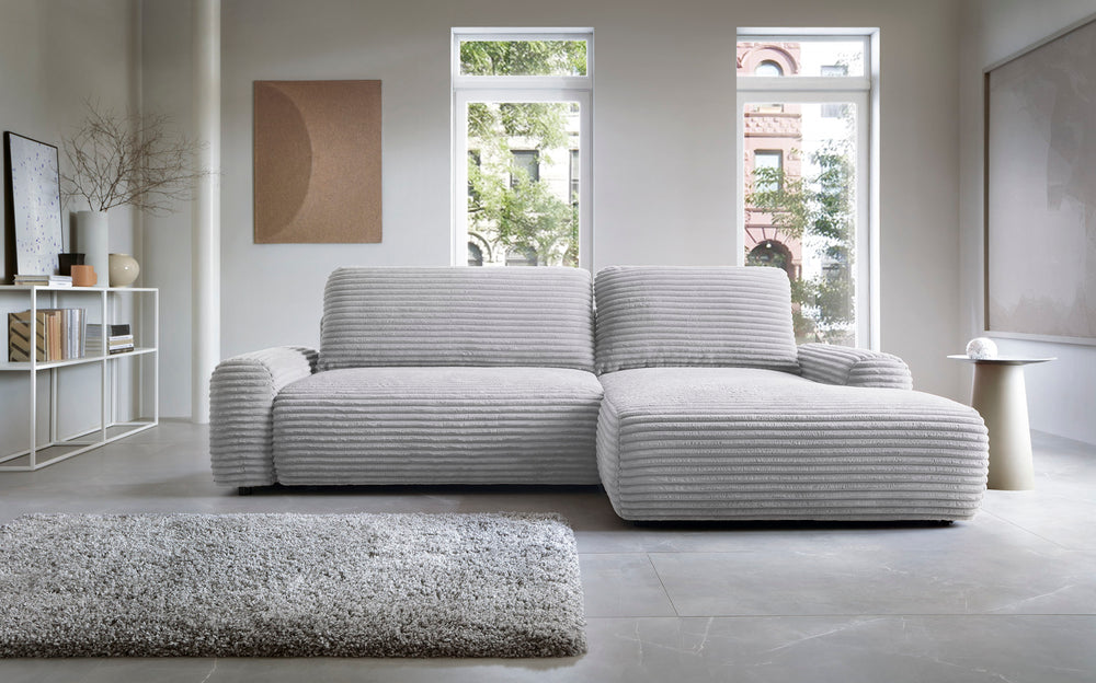 Corner sofa bed CODAK, grey color