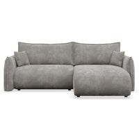 Kampinė sofa-lova CUSHI, pilka, dešinė