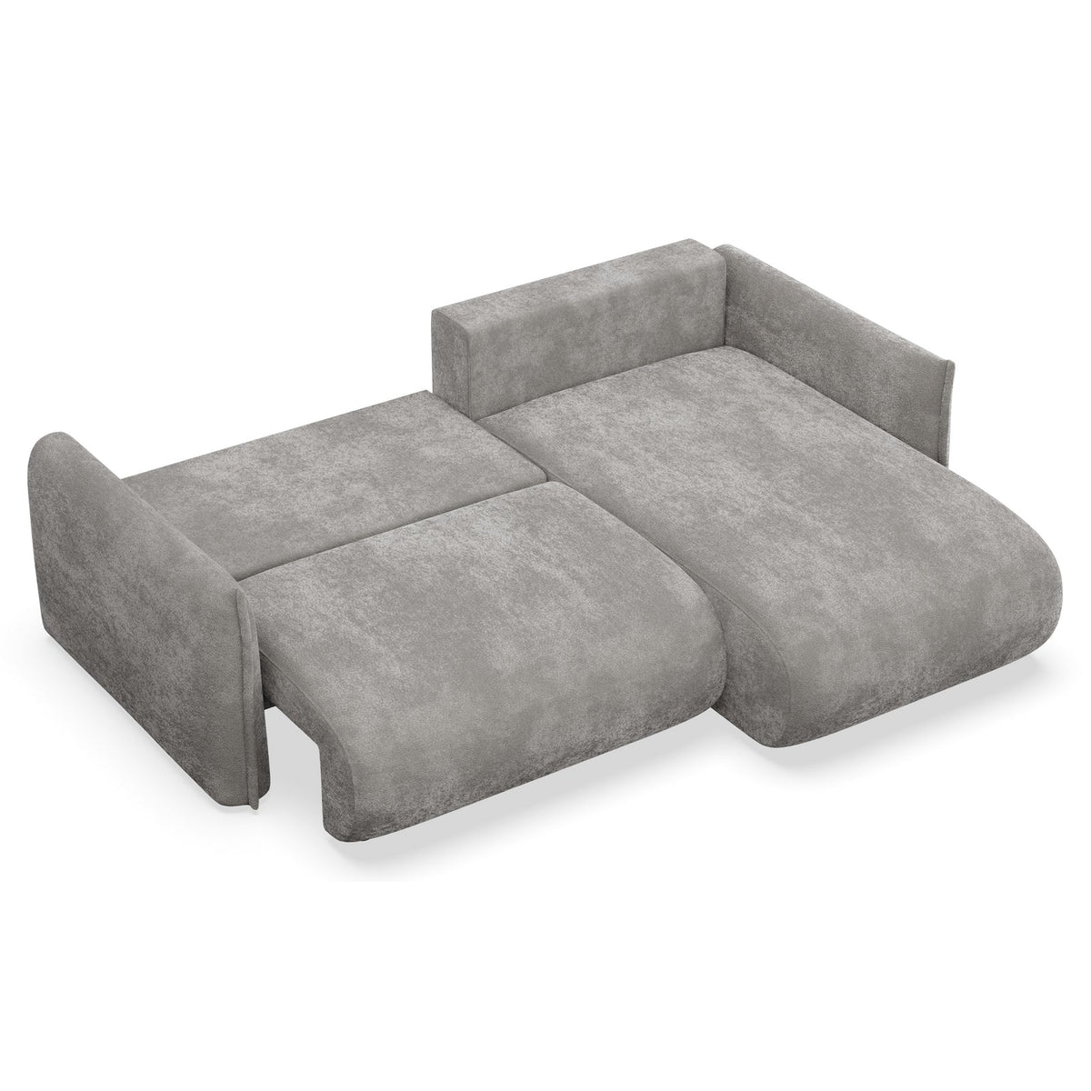 Kampinė sofa-lova CUSHI, pilka, dešinė