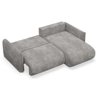 Kampinė sofa-lova CUSHI, pilka, dešinė