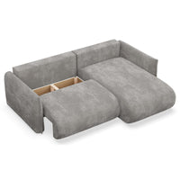 Kampinė sofa-lova CUSHI, pilka, dešinė