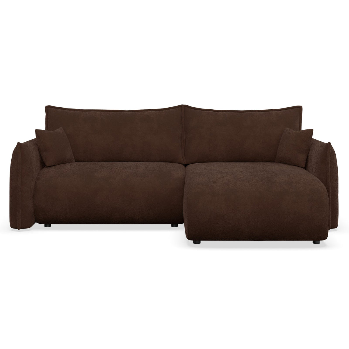 Kampinė sofa-lova CUSHI, ruda, dešinė