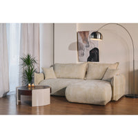 Kampinė sofa-lova CUSHI, smėlinė, dešinė
