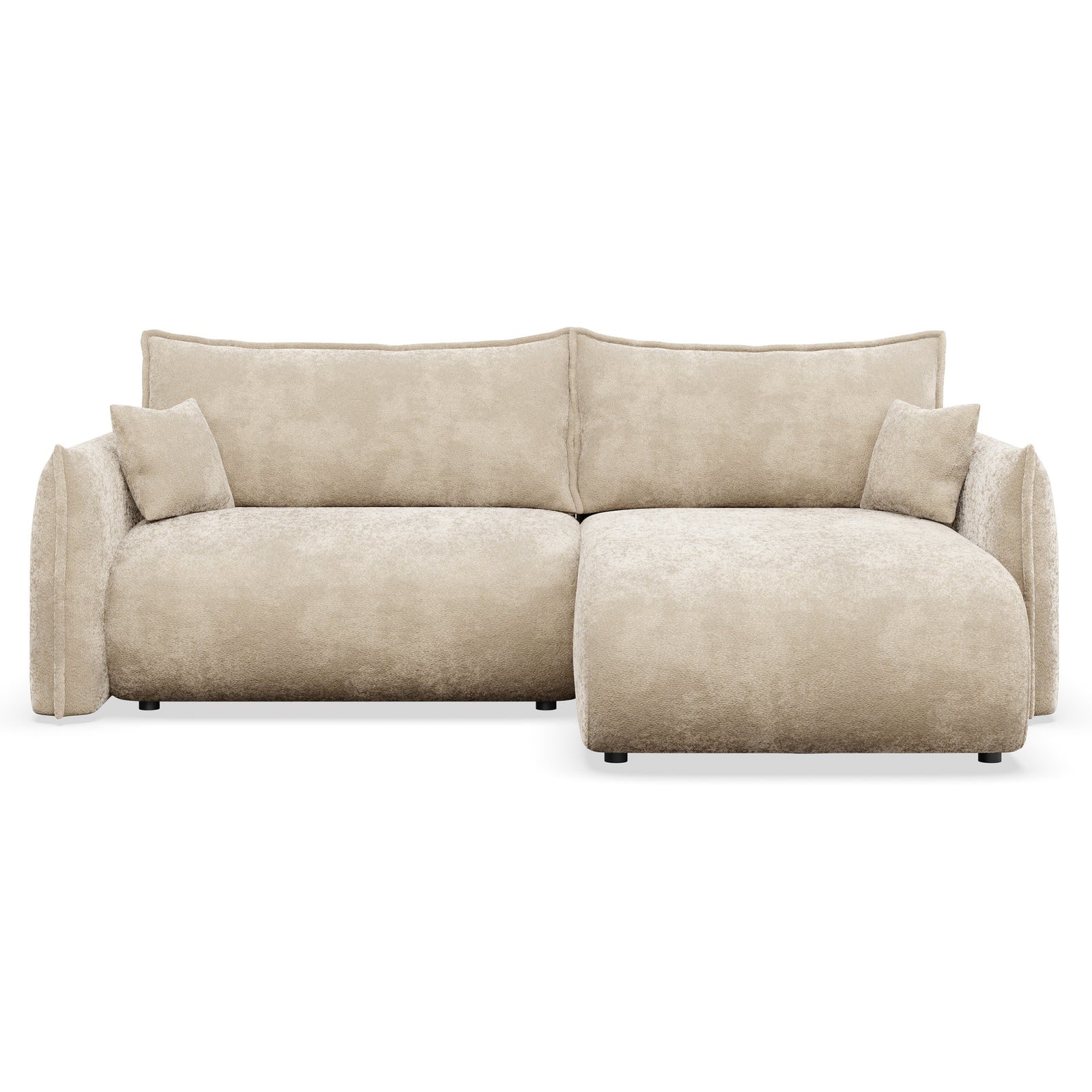 Kampinė sofa-lova CUSHI, smėlinė, dešinė
