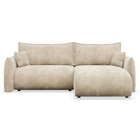 Kampinė sofa-lova CUSHI, smėlinė, dešinė
