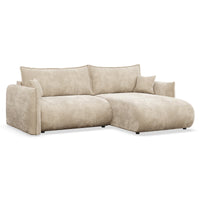 Kampinė sofa-lova CUSHI, smėlinė, dešinė