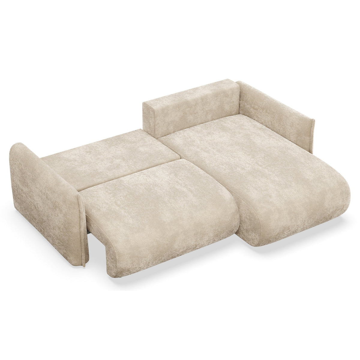 Kampinė sofa-lova CUSHI, smėlinė, dešinė