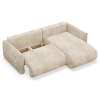 Kampinė sofa-lova CUSHI, smėlinė, dešinė