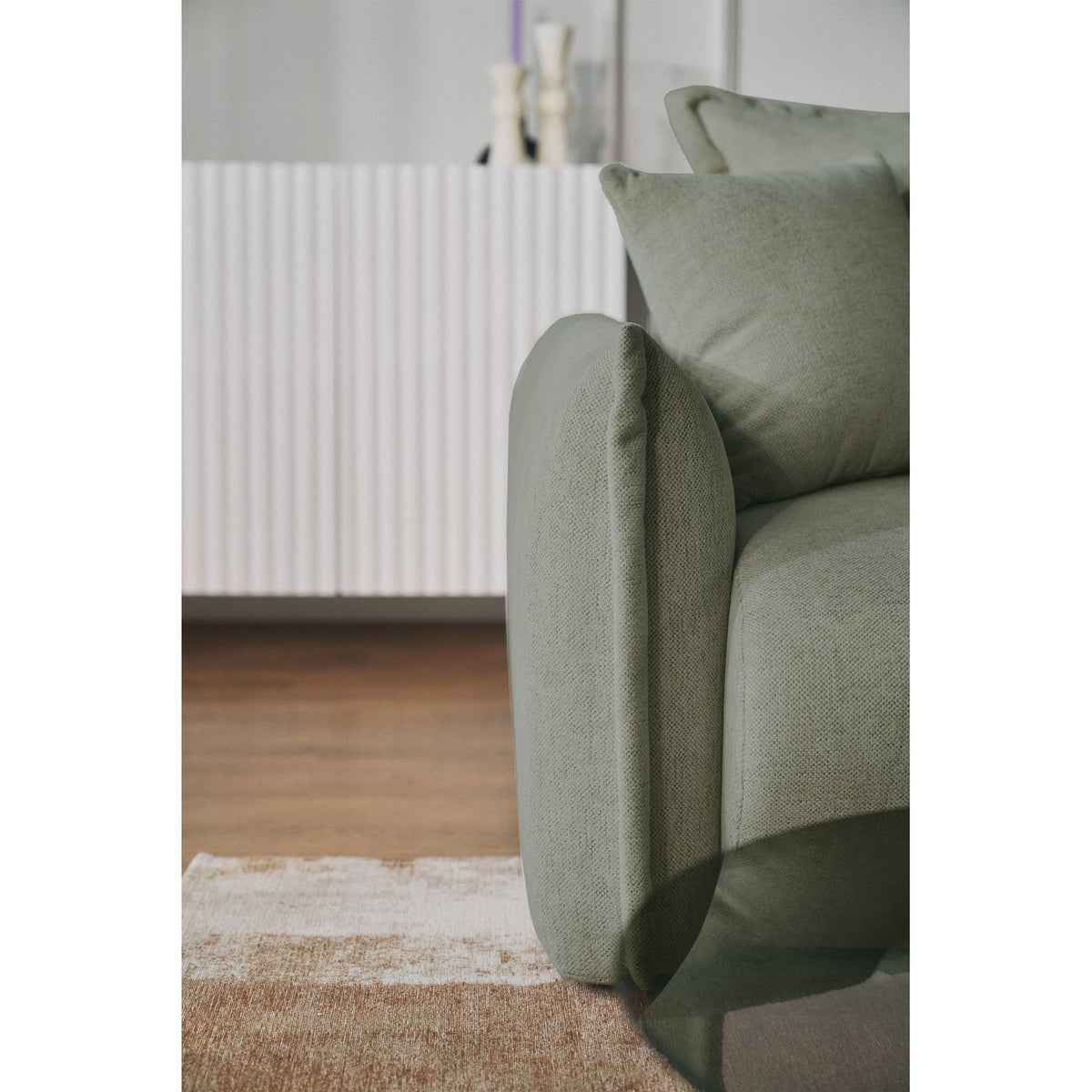 Kampinė sofa-lova CUSHI, šalavijų, dešinė