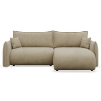 Kampinė sofa-lova CUSHI, smėlinė, dešinė