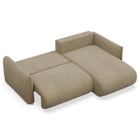 Kampinė sofa-lova CUSHI, smėlinė, dešinė