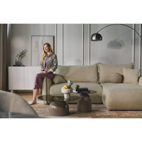 Kampinė sofa-lova CUSHI, smėlinė, dešinė