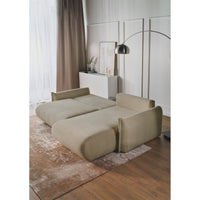 Kampinė sofa-lova CUSHI, smėlinė, dešinė