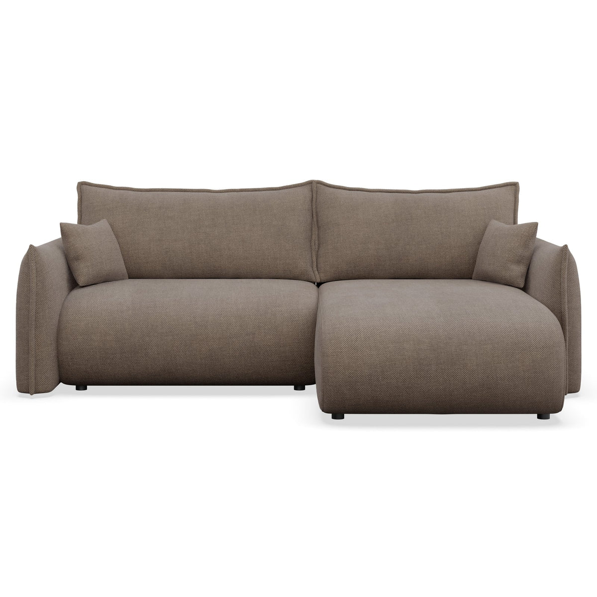 Kampinė sofa-lova CUSHI, šviesiai ruda, dešinė