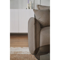 Kampinė sofa-lova CUSHI, šviesiai ruda, dešinė