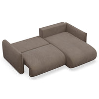 Kampinė sofa-lova CUSHI, šviesiai ruda, dešinė