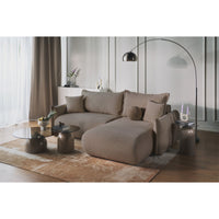 Kampinė sofa-lova CUSHI, šviesiai ruda, dešinė