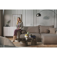 Kampinė sofa-lova CUSHI, šviesiai ruda, dešinė
