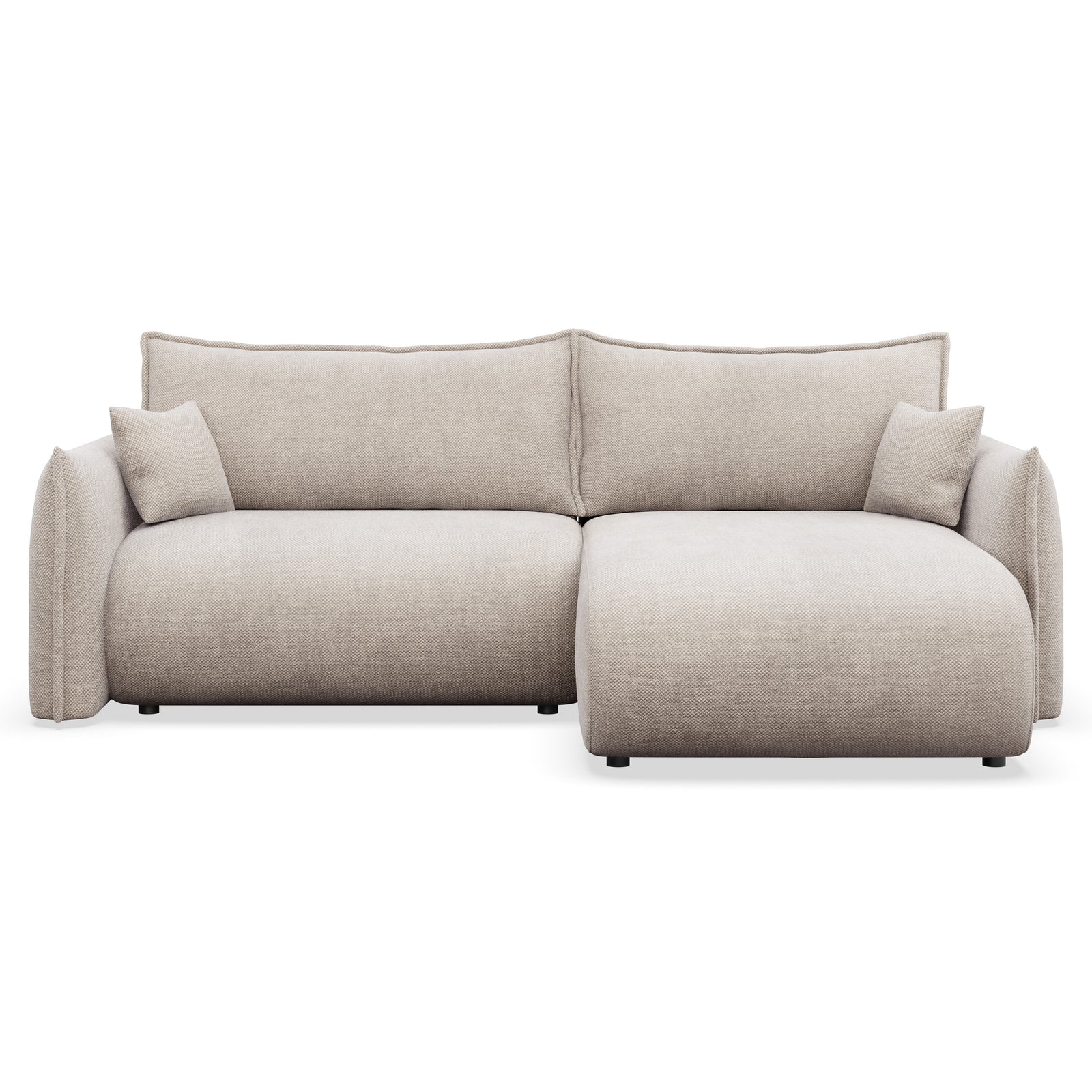 Kampinė sofa-lova CUSHI, šviesiai smėlinė, dešinė