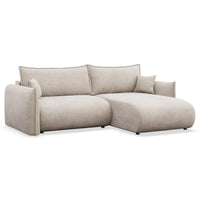 Kampinė sofa-lova CUSHI, šviesiai smėlinė, dešinė