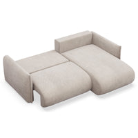 Kampinė sofa-lova CUSHI, šviesiai smėlinė, dešinė