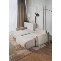 Kampinė sofa-lova CUSHI, šviesiai smėlinė, dešinė