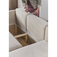 Kampinė sofa-lova CUSHI, šviesiai smėlinė, dešinė