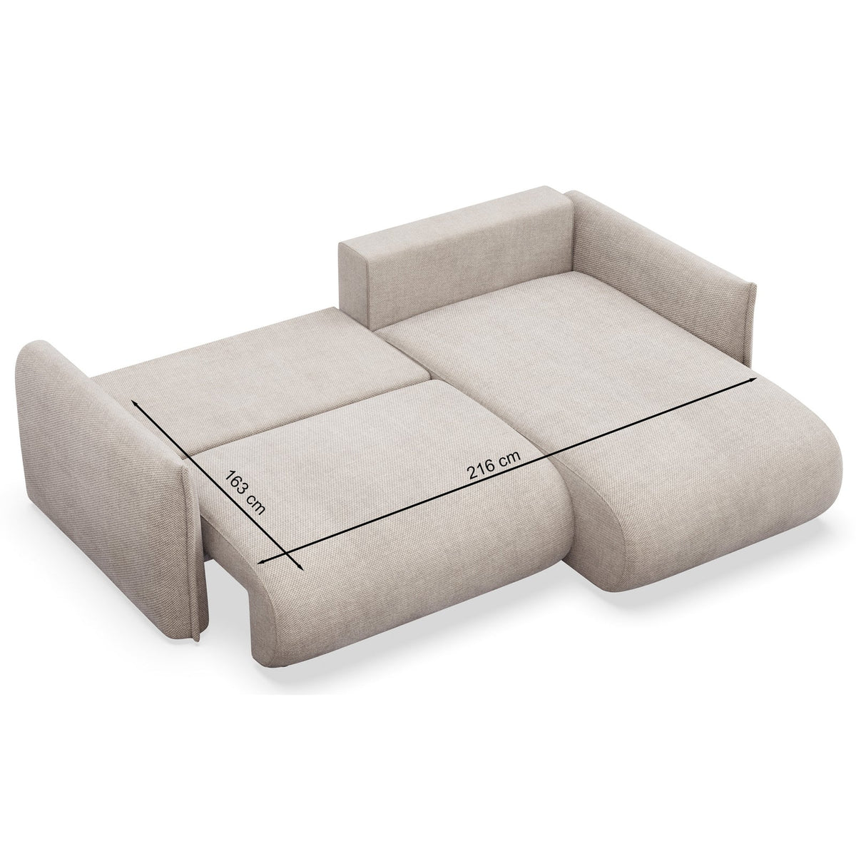 Kampinė sofa-lova CUSHI, šalavijų, dešinė