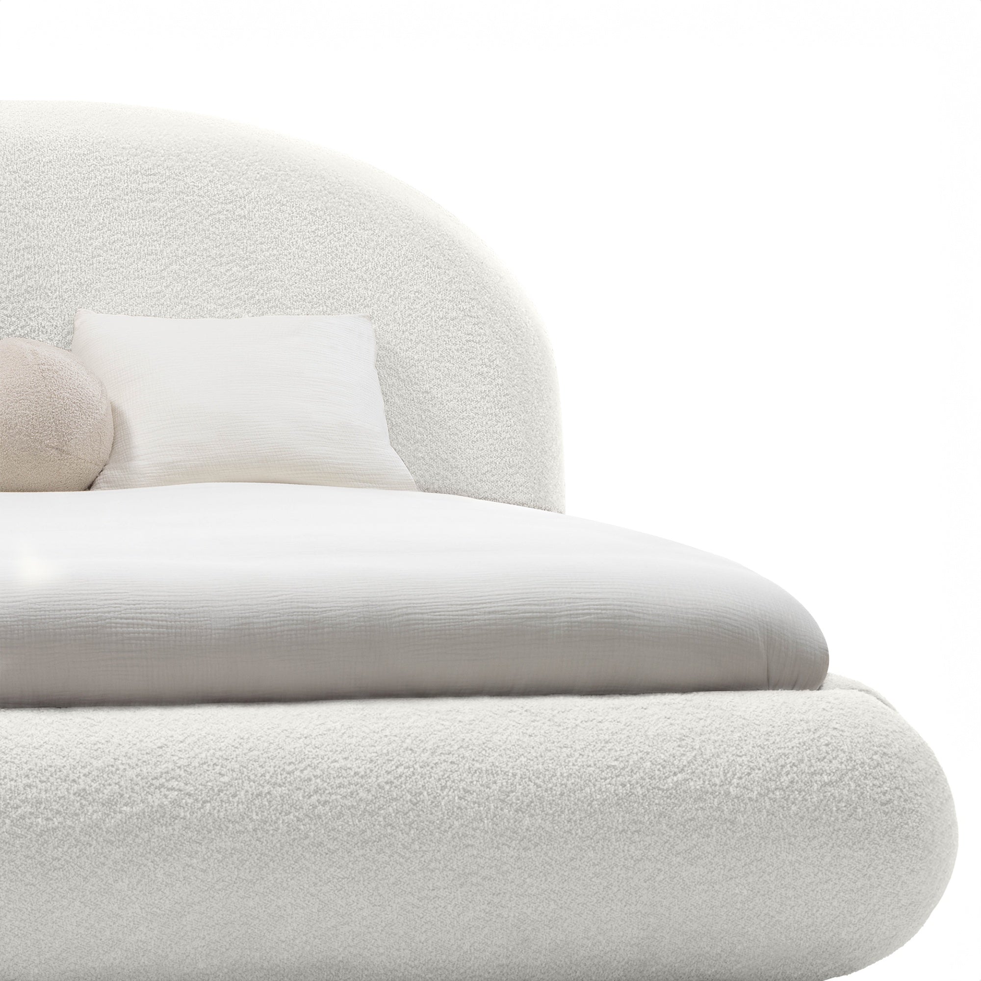 Lova rassila boucle – ergonomiška sprendimas, suteikiantis elegancijos jūsų miegamajam | namuideja.lt | lovos, miegamasis, ba