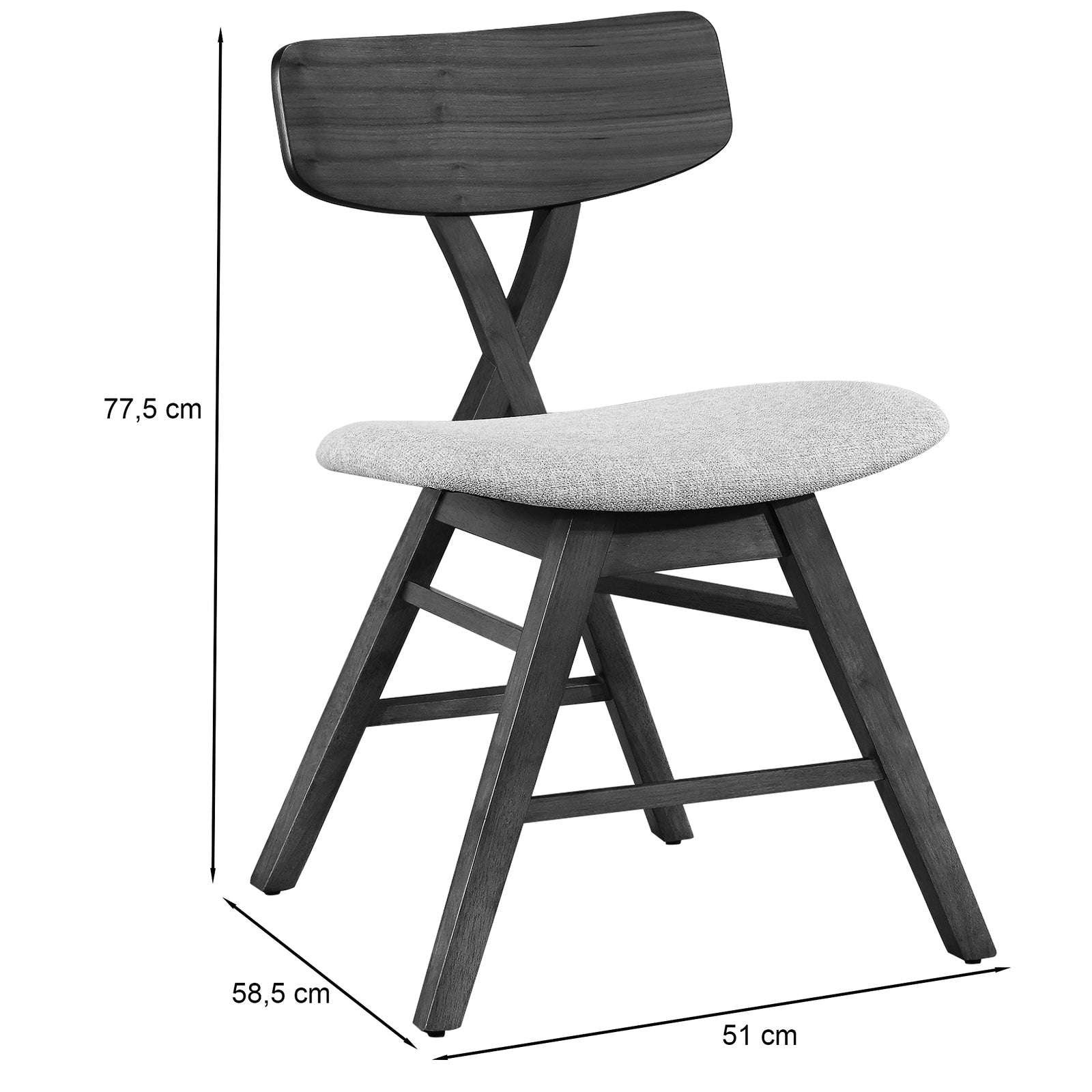 Kėdė LOOMENS, žalia, riešuto kojos
