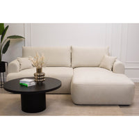 Kampinė sofa CORMAC mini svetainėje, bendras vaizdas