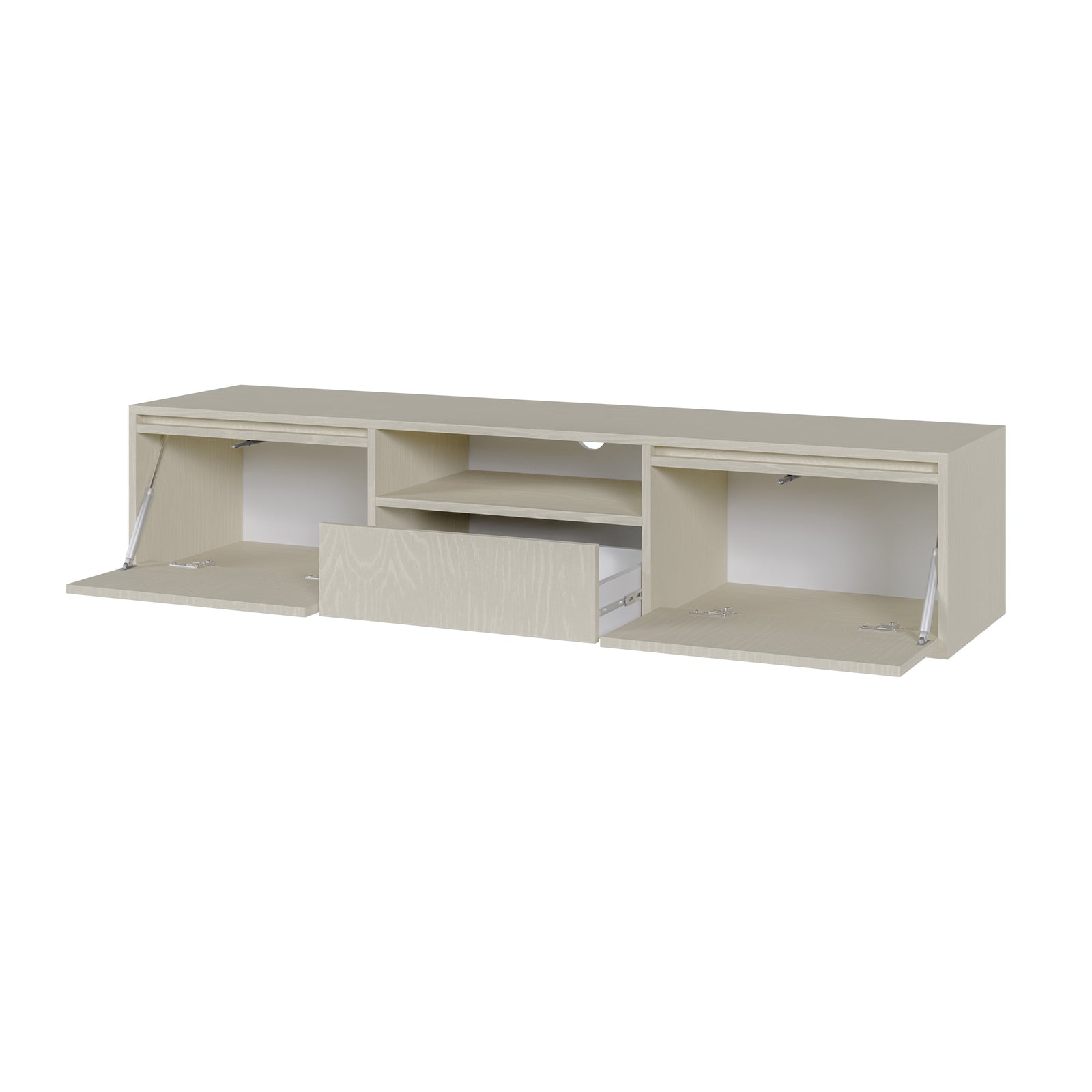TV staliukas EVO, smėlinė, pakabinamas, 154 cm