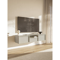 TV staliukas EVO, smėlinė, pakabinamas, 154 cm