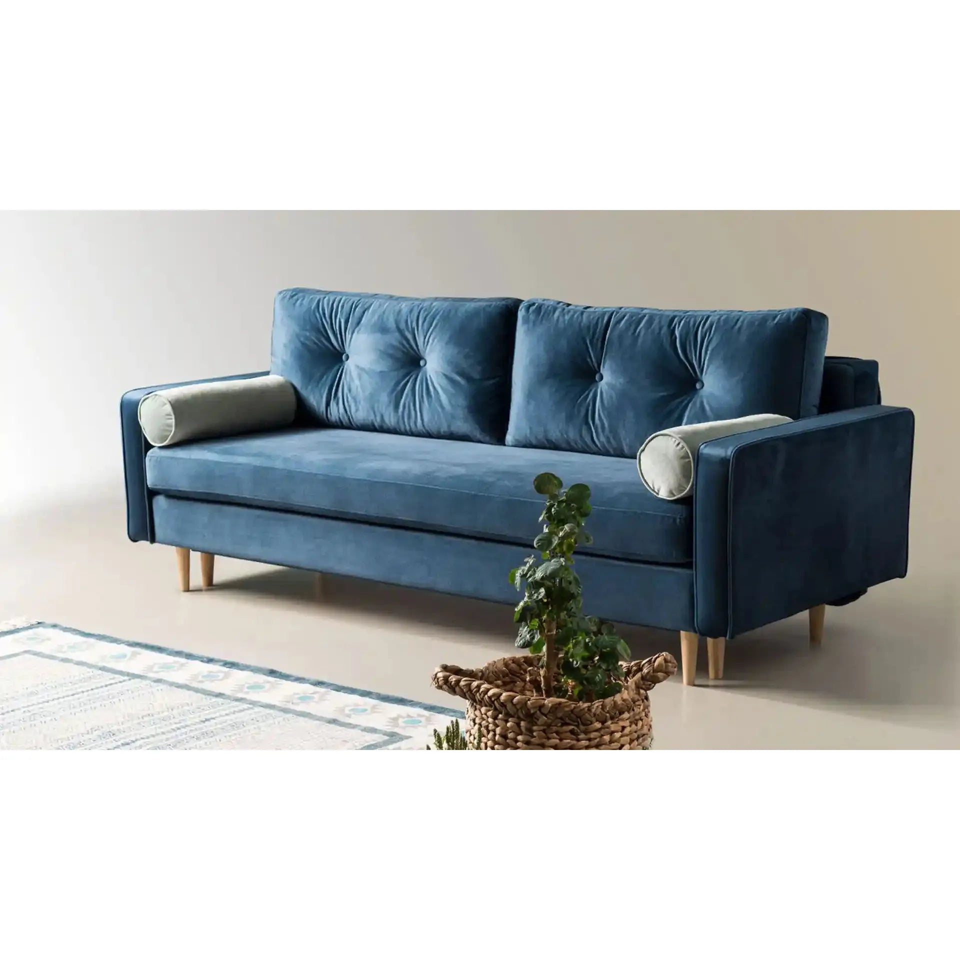 ESME 3 vietų sofa lova, žalia spalva