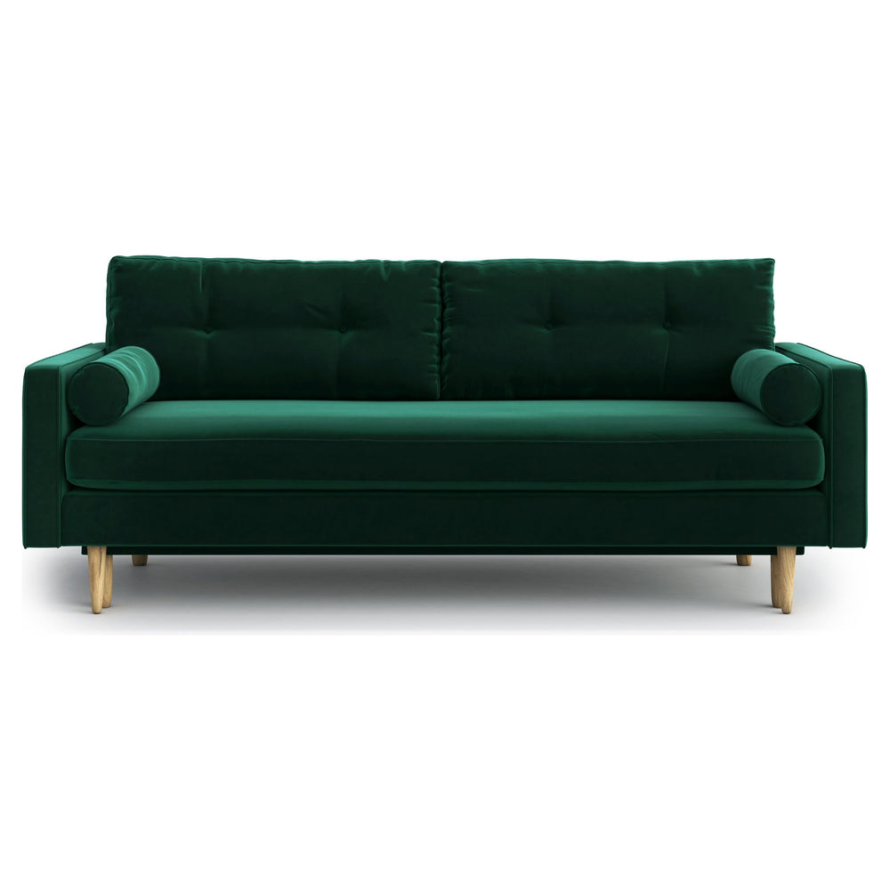 ESME 3 vietų sofa lova, žalia spalva