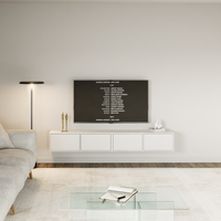 TV staliukas ZARI, baltas, 200 cm