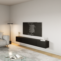 TV staliukas ZARI, juodas, 200 cm