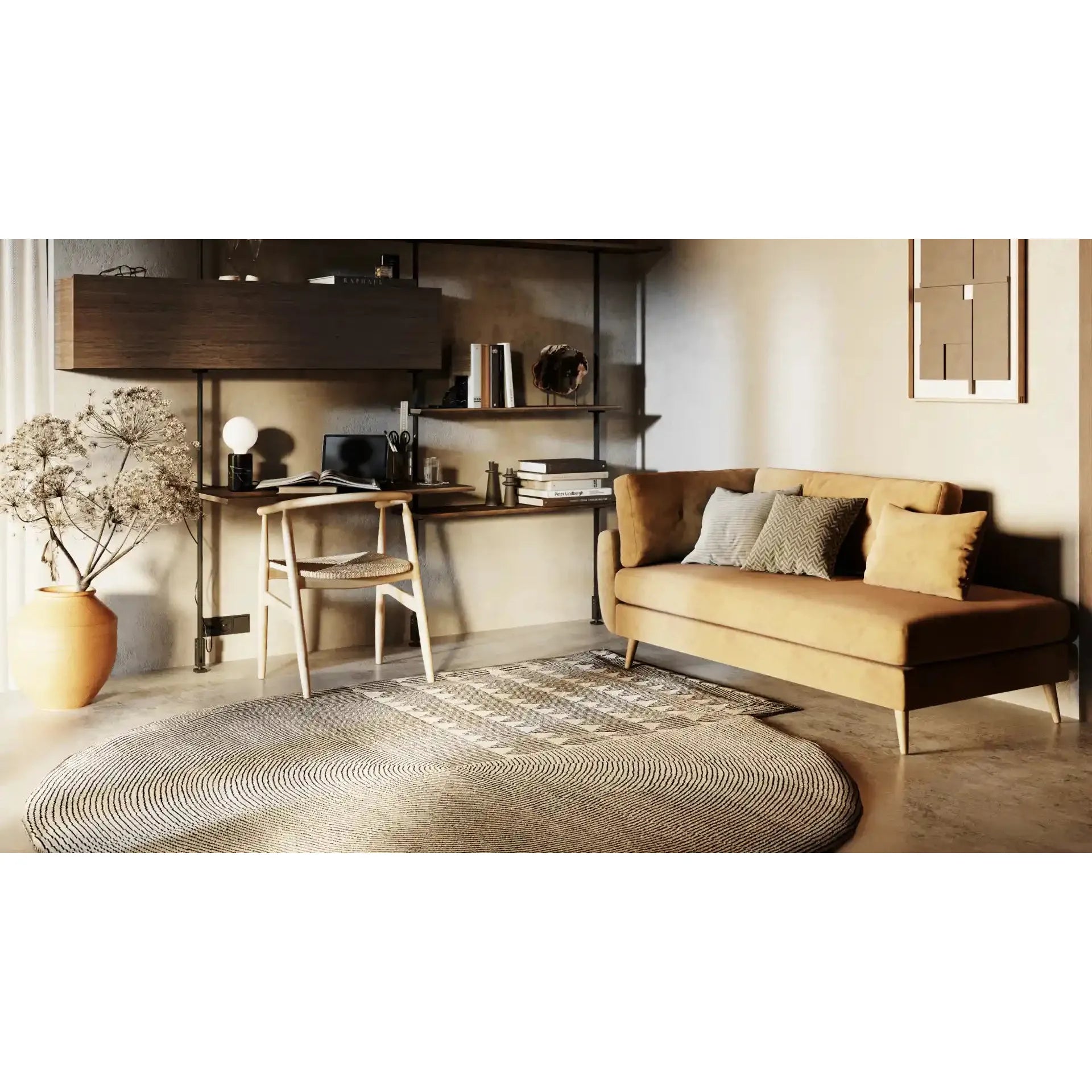 HARRIS 2 vietų sofa, kairė pusė, rožinė spalva