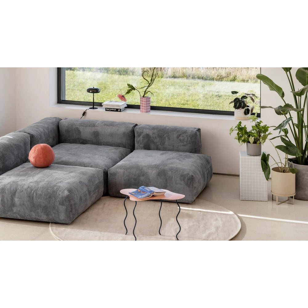 CLOUD modulinės sofos dalis, 85x85cm, melsva spalva, velvetas